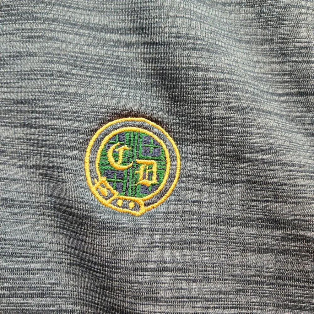 Galvin Green Mens Golf Vest Gray Navy Blue Full Zip Mock Neck Performance Size M
